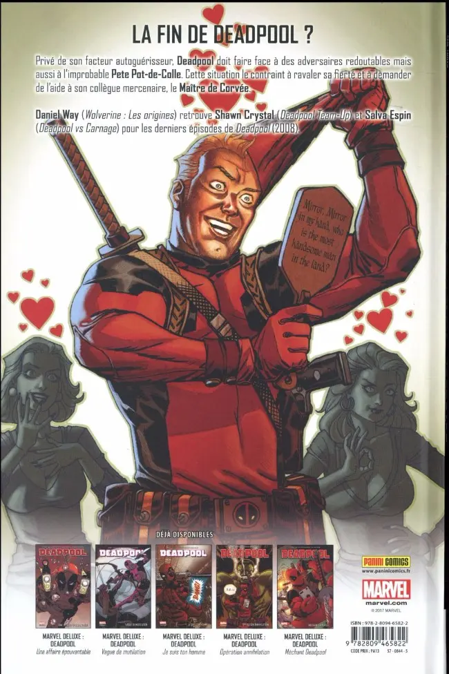 Verso de l'album Deadpool Liste noire