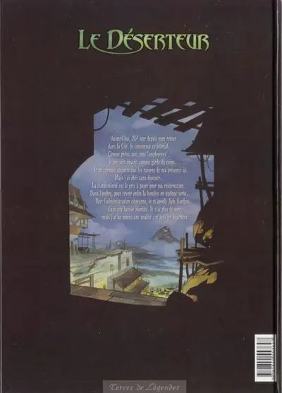 Verso de l'album Le Déserteur Tome 1 Nuit de chagrin