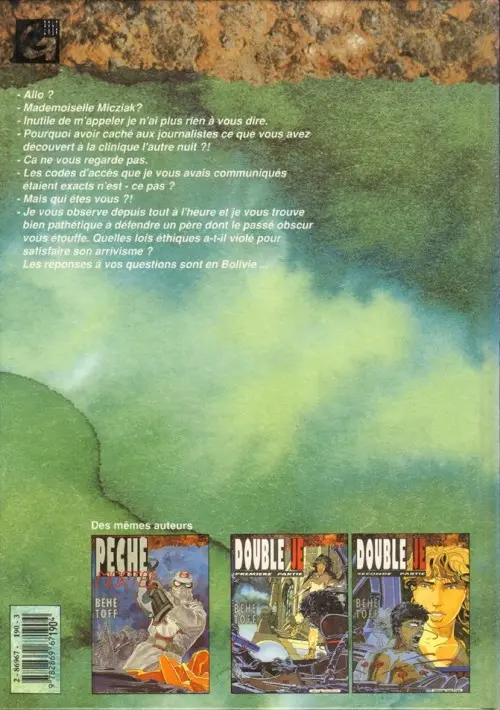 Verso de l'album Double JE Tome 1