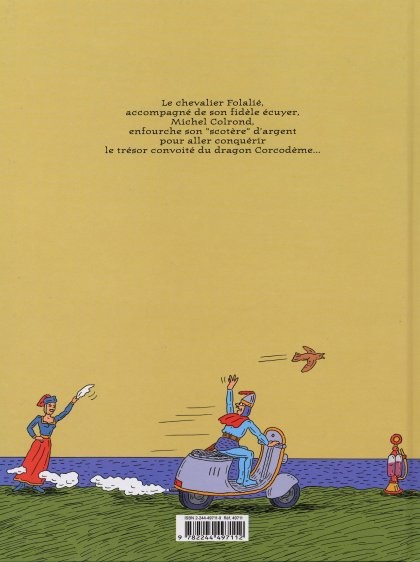 Verso de l'album Folalié, le Chevalier au scotère d'argent Tome 1 Le trésor de Corcodème