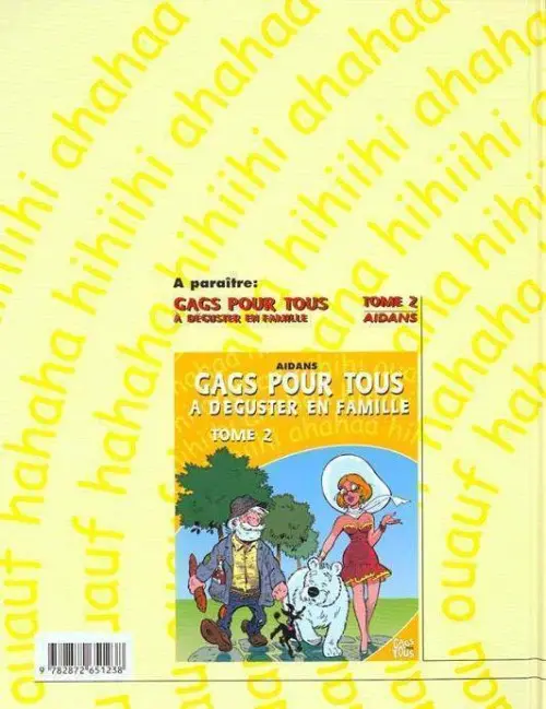 Verso de l'album Gags pour tous Tome 1 à déguster en famille