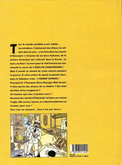 Verso de l'album Les aventures d'Henri Georges Midi Tome 2 L'aigle chantera 3 fois