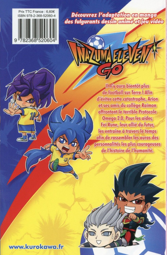 Verso de l'album Inazuma Eleven go 5