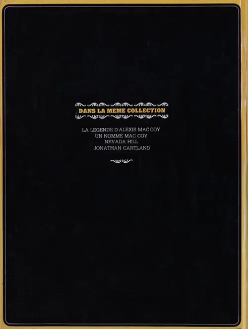 Verso de l'album Jonathan Cartland Tome 1