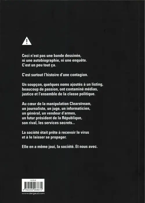 Verso de l'album L'Affaire des affaires Tome 4 Clearstream justice