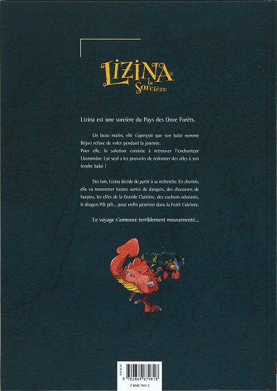 Verso de l'album Lizina la sorcière L'enchanteur Lhommdor