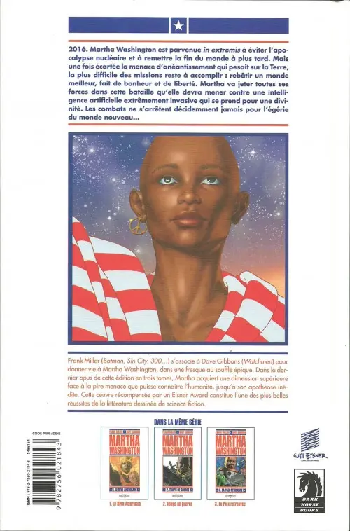 Verso de l'album Martha Washington Tome 3 La Paix retrouvée