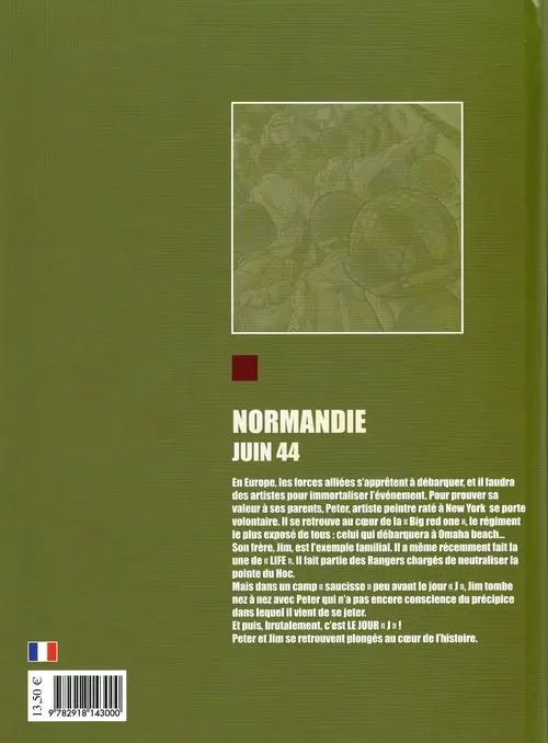 Verso de l'album Normandie juin 44 Vagabondages Tome 1 Omaha beach / Pointe du Hoc
