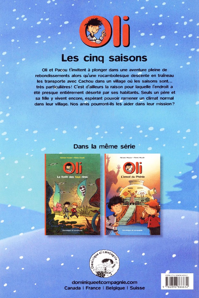 Verso de l'album Oli Tome 3 Les cinq saisons