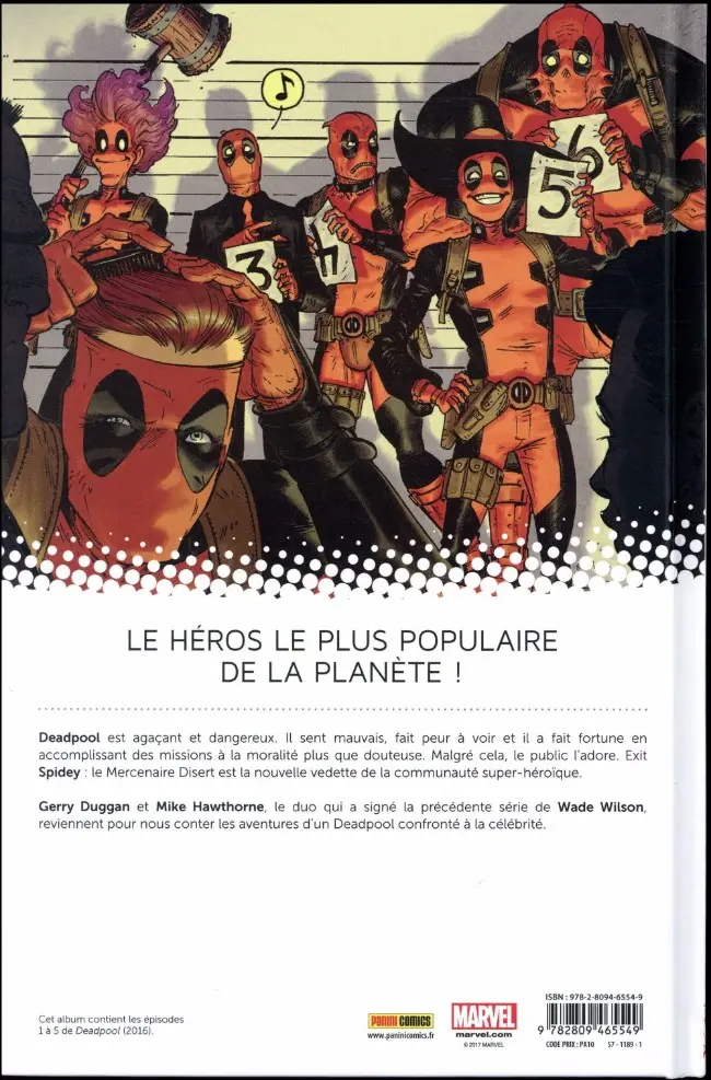 Verso de l'album All-New Deadpool Tome 1 Le Millionnaire disert