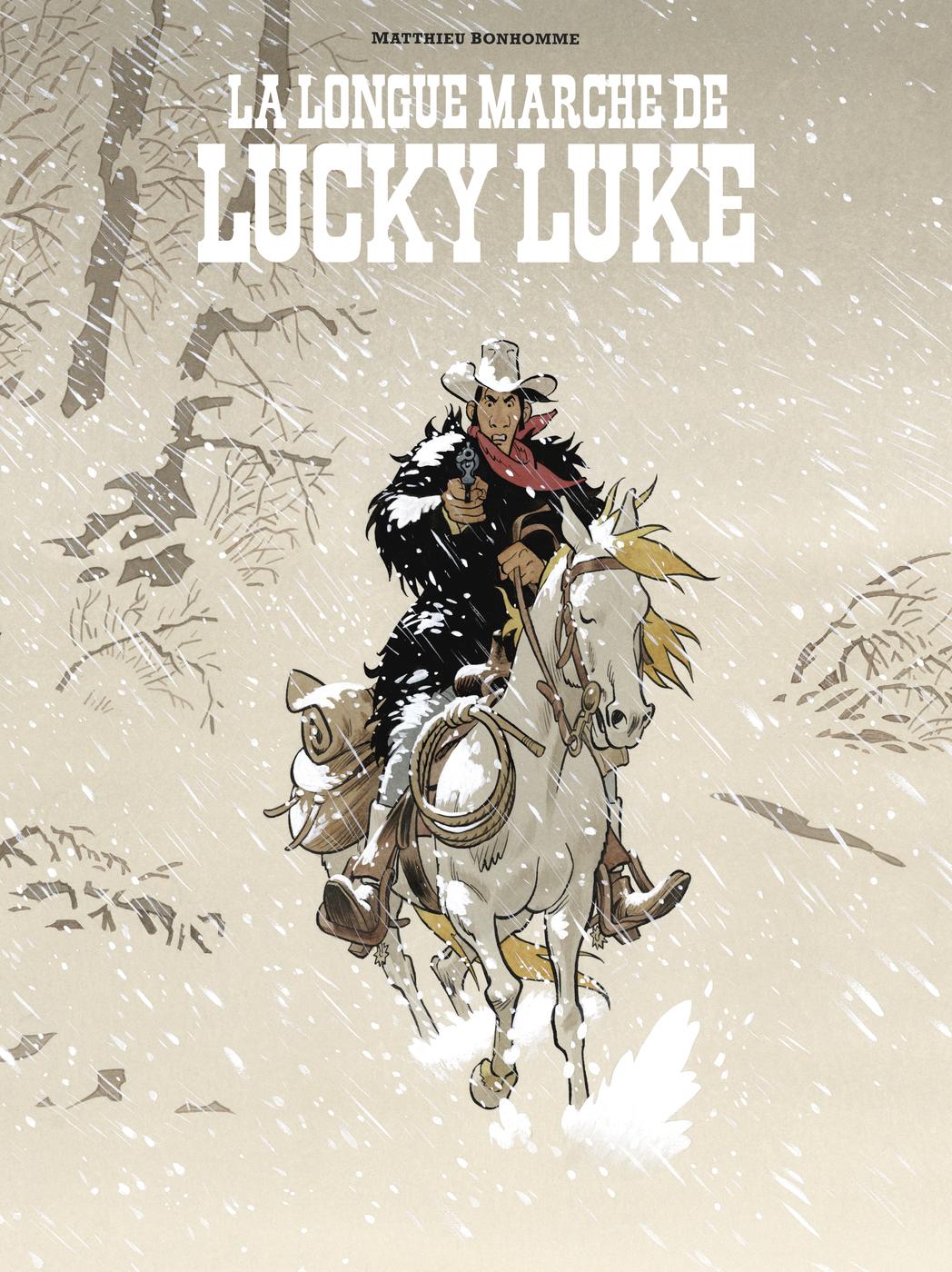 Couverture de l'album Lucky Luke La longue marche de Lucky Luke