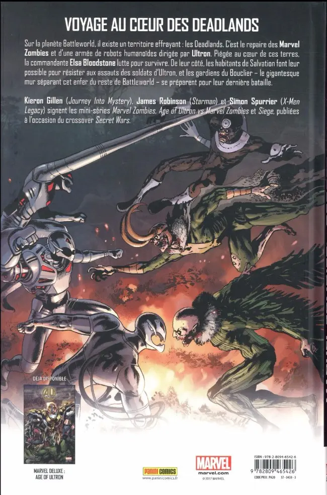 Verso de l'album Secret Wars : Marvel Zombies