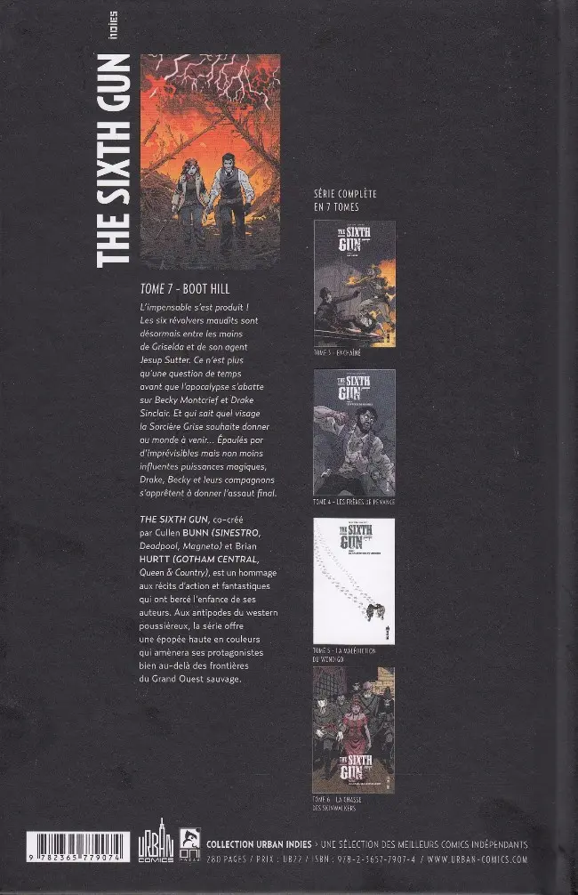 Verso de l'album The Sixth Gun Tome 7 Boot Hill
