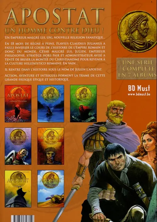 Verso de l'album Apostat Tome 5 Caesar Augustus