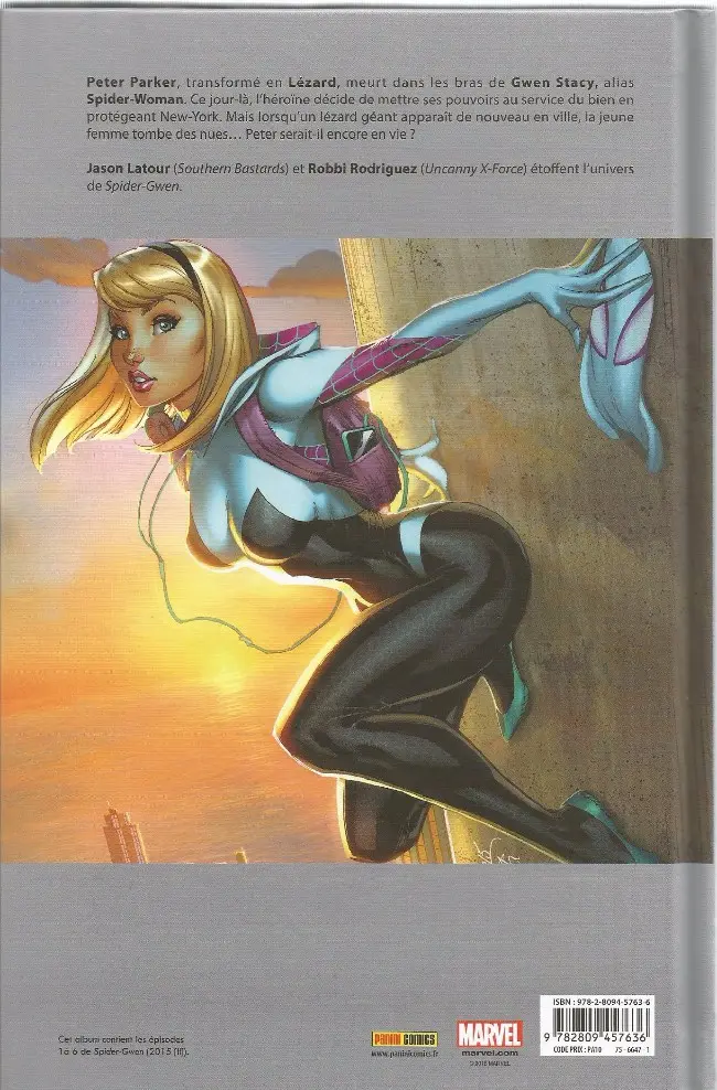 Verso de l'album Spider-Gwen Tome 2 Un plus grand pouvoir