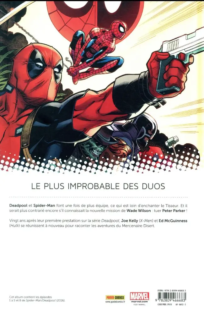 Verso de l'album Spider-Man/Deadpool Tome 1 L'Amour Vache