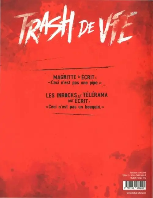 Verso de l'album Trash de vie Plus belle sera la chute