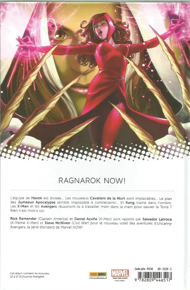 Verso de l'album Uncanny Avengers Tome 3 Ragnarok Now (II)