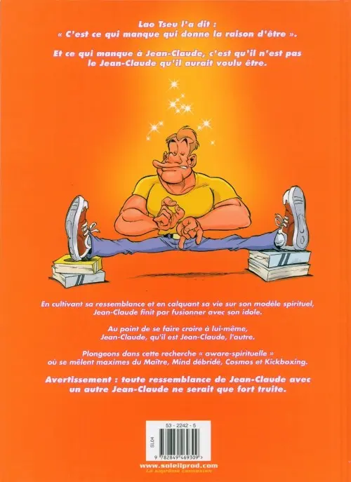 Verso de l'album Ze World selon Jean-Claude Tome 1 Philosophie-Karaté-Déconnage