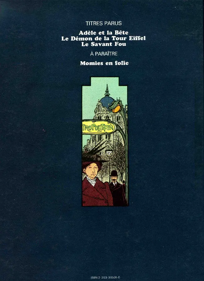 Verso de l'album Les Aventures Extraordinaires d'Adèle Blanc-Sec Tome 1 Adèle et la Bête