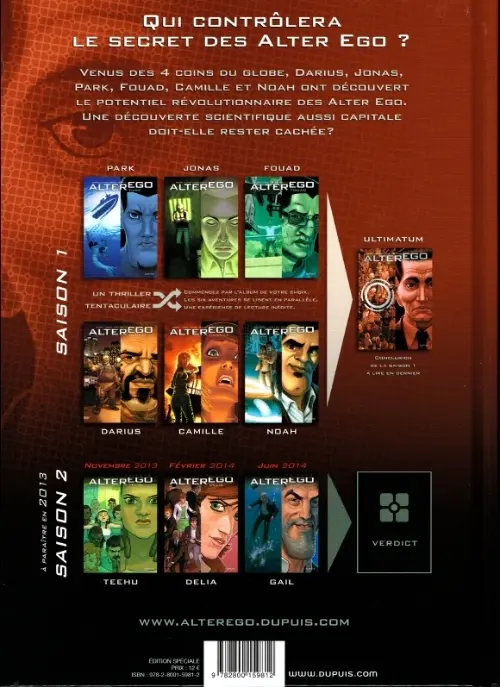 Verso de l'album Alter ego Tome 7 Ultimatum