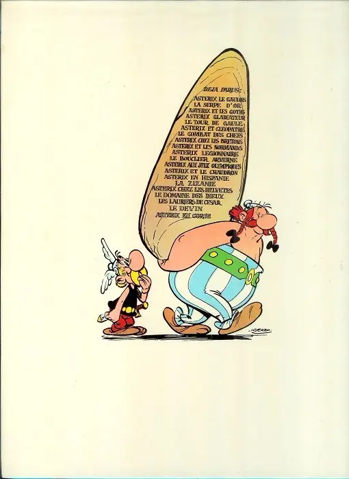 Verso de l'album Astérix Tome 7 Le combat des chefs