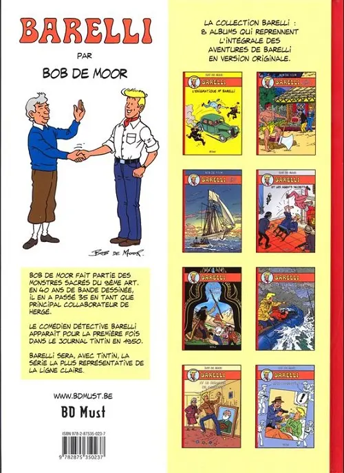 Verso de l'album Barelli Tome 8 Barelli mène l'enquête