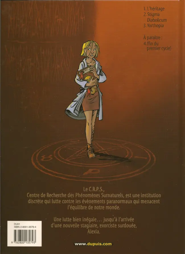 Verso de l'album Les Démons d'Alexia Tome 1 L'Héritage