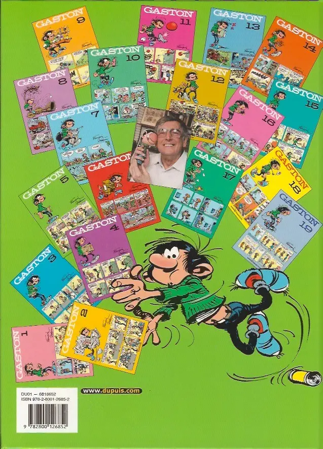 Verso de l'album Gaston Tome 5 Édition spéciale 40e anniversaire