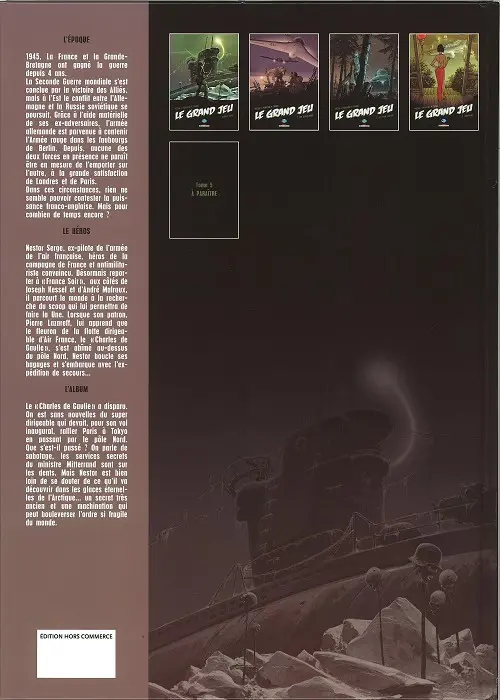 Verso de l'album Le Grand jeu Tome 1 Ultima Thulé