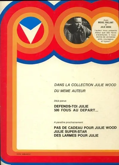 Verso de l'album Julie Wood Tome 1 Une fille nommée Julie Wood
