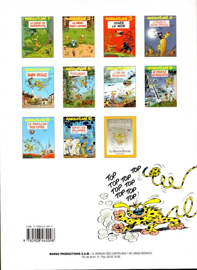 Verso de l'album Marsupilami Tome 1 La queue du marsupilami