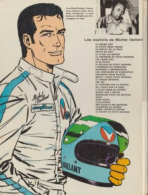 Verso de l'album Michel Vaillant Tome 8 Le 8e pilote