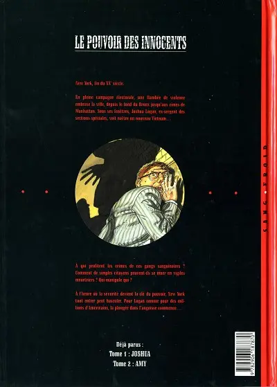 Verso de l'album Le Pouvoir des Innocents Tome 1 Joshua