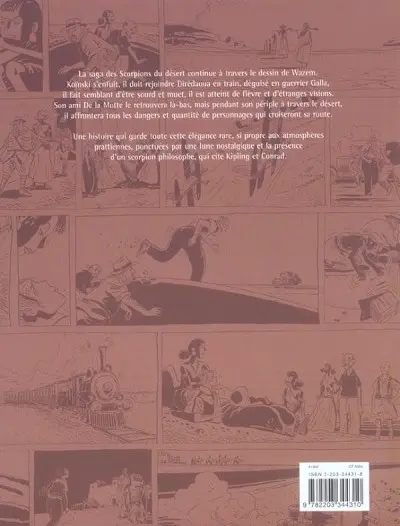 Verso de l'album Les Scorpions du Désert Tome 5 Le chemin de fièvre