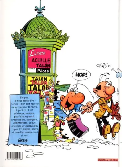 Verso de l'album Achille Talon Tome 46 Le monde merveilleux du journal Polite