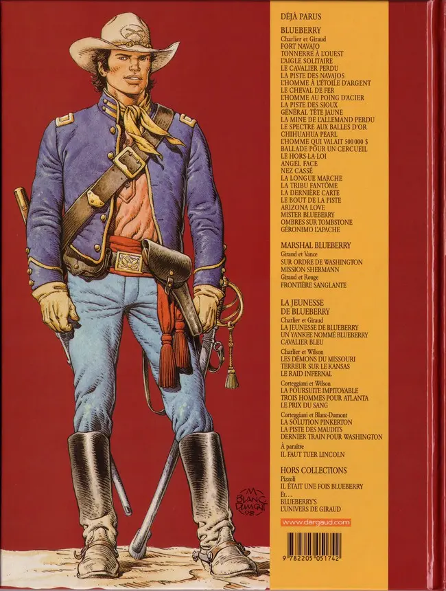 Verso de l'album La Jeunesse de Blueberry Tome 12 Dernier train pour Washington