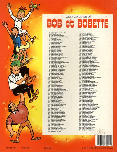 Verso de l'album Bob et Bobette Tome 210 La jeune fille joyeuse