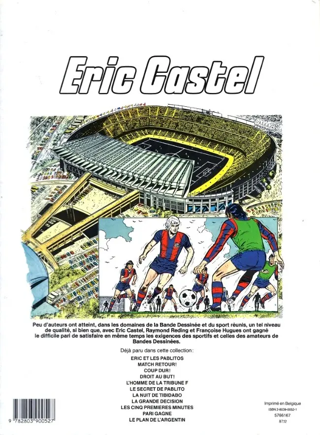 Verso de l'album Eric Castel Tome 12 La maison du cormoran
