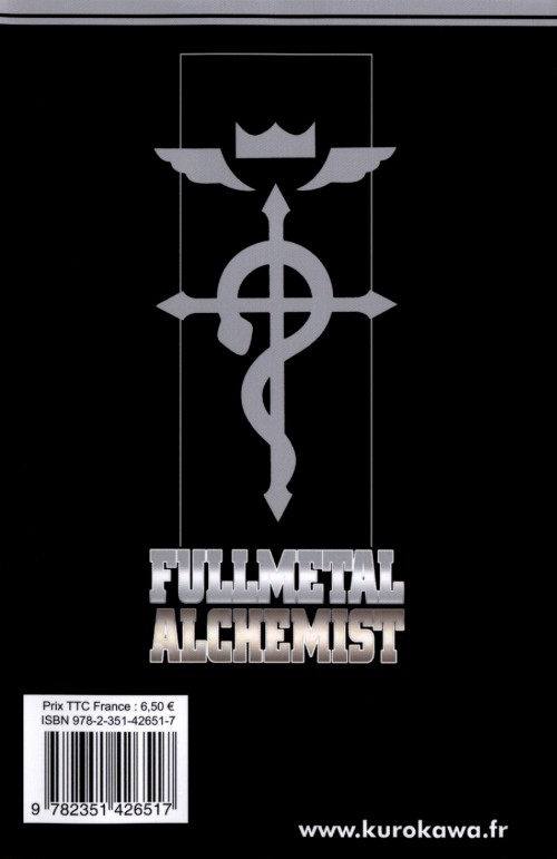 Verso de l'album FullMetal Alchemist Tome 27