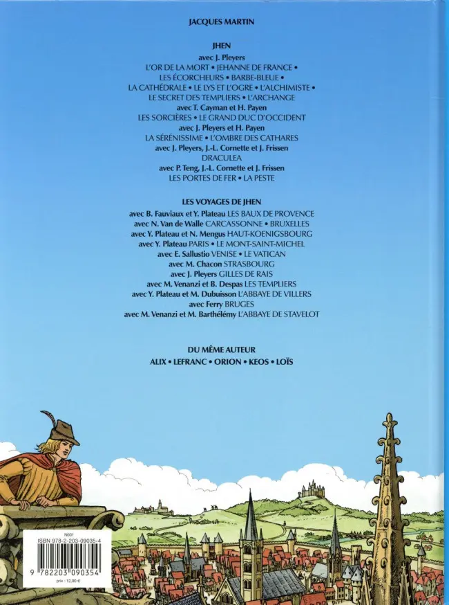 Verso de l'album Les voyages de Jhen Tome 17 Les chemins de Compostelle