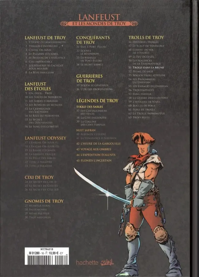 Verso de l'album Lanfeust et les mondes de Troy Tome 51 Trolls de Troy - Trolls dans la brume