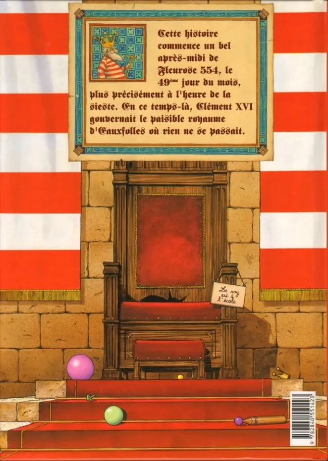 Verso de l'album La Nef des fous Le Petit Roy