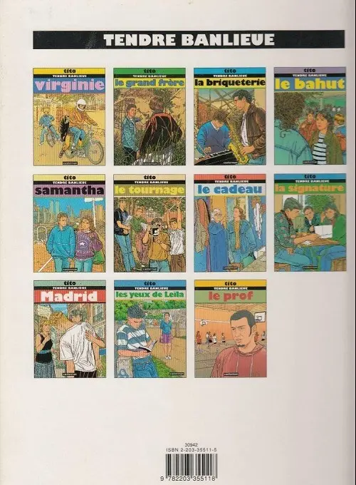 Verso de l'album Tendre banlieue Tome 11 Le Prof