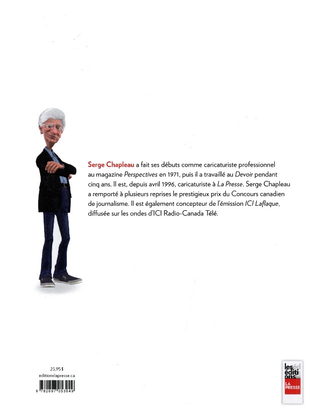 Verso de l'album L'année Chapleau 2015