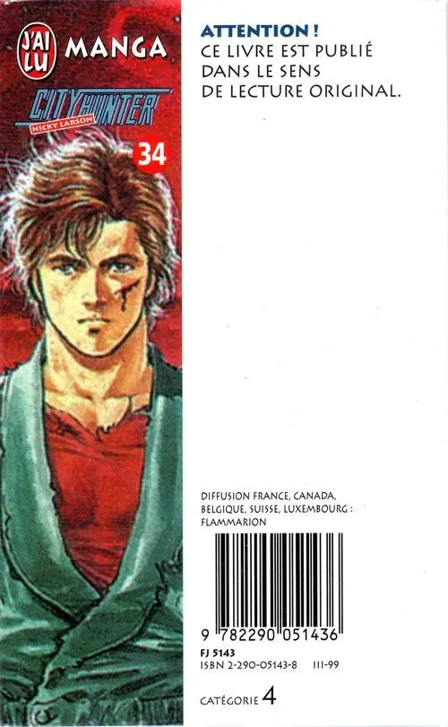 Verso de l'album City Hunter - Nicky Larson 34 Retour de l'enfer