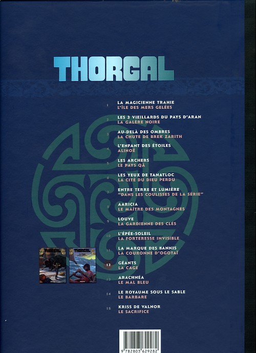 Verso de l'album Thorgal Tome 12 Géants / La cage
