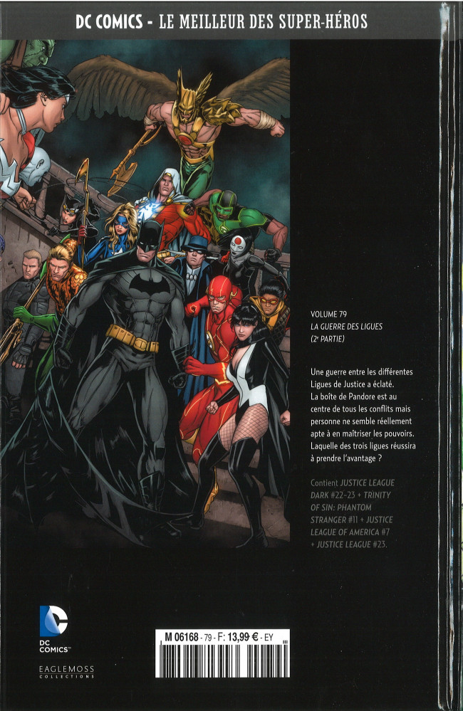 Verso de l'album DC Comics - Le Meilleur des Super-Héros Justice League Tome 79 Justice League - La Guerre des Ligues (2e Partie)