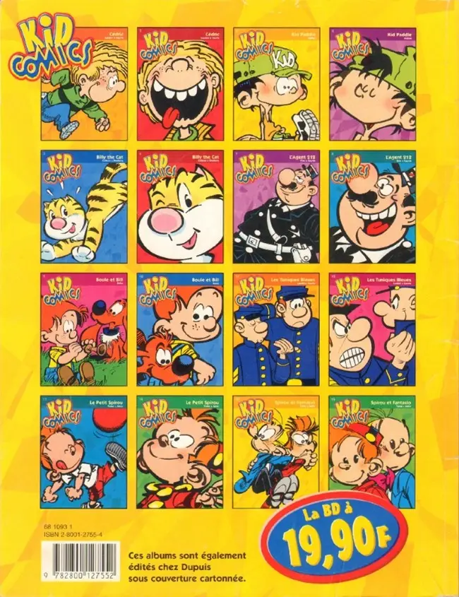 Verso de l'album Spirou et Fantasio Tome 34 Kid Comics 15 Aventure en Australie