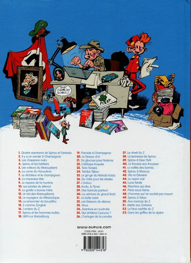 Verso de l'album Spirou et Fantasio Tome 51 Alerte aux Zorkons